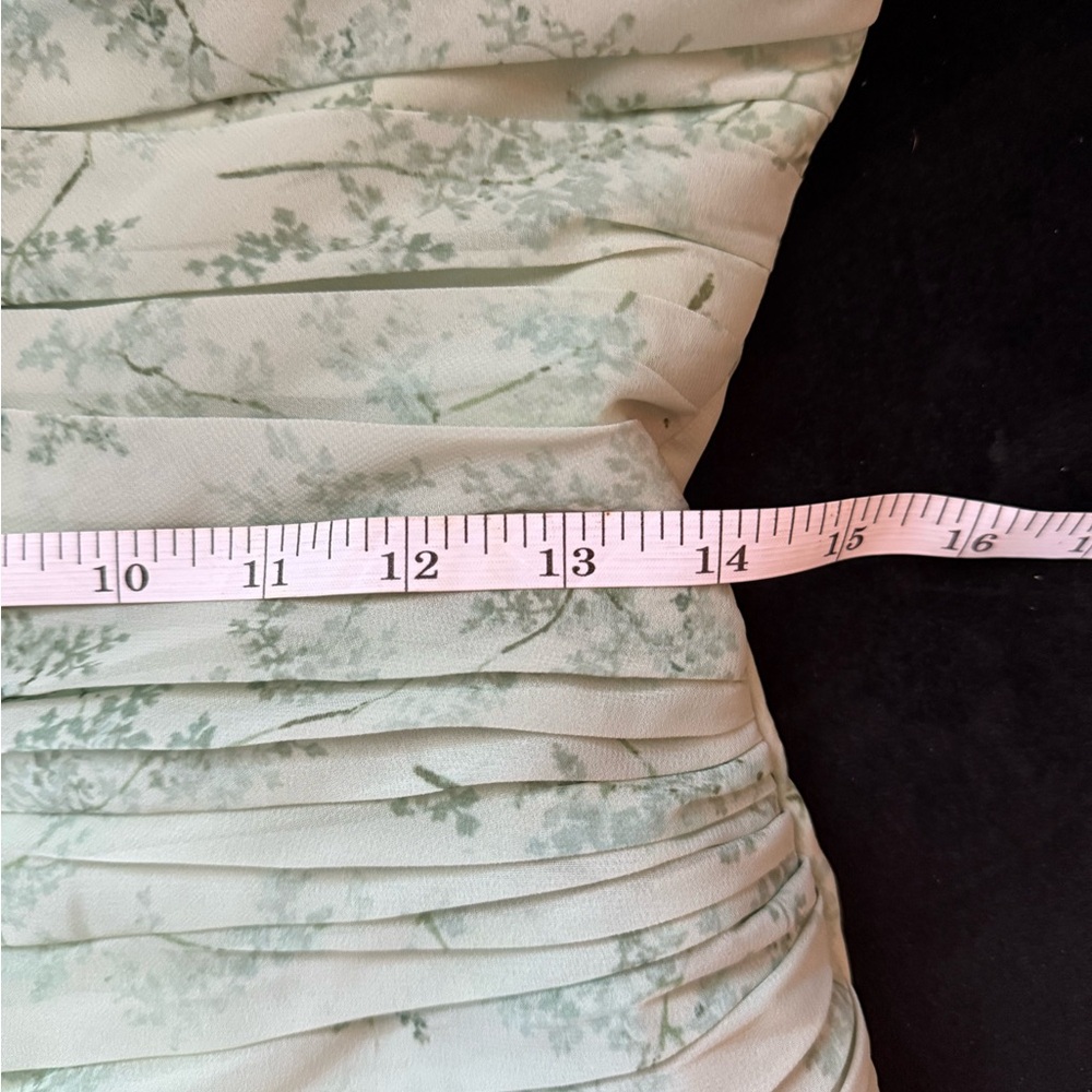 AZAZIE Deandra Green Fern Floral Bridesmaid Dress - Picture 10 of 11